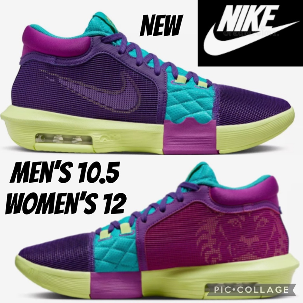 NWT Nike Mens Shoes LeBron Witness VIII 8 Purple Basketball Sneakers 10.5